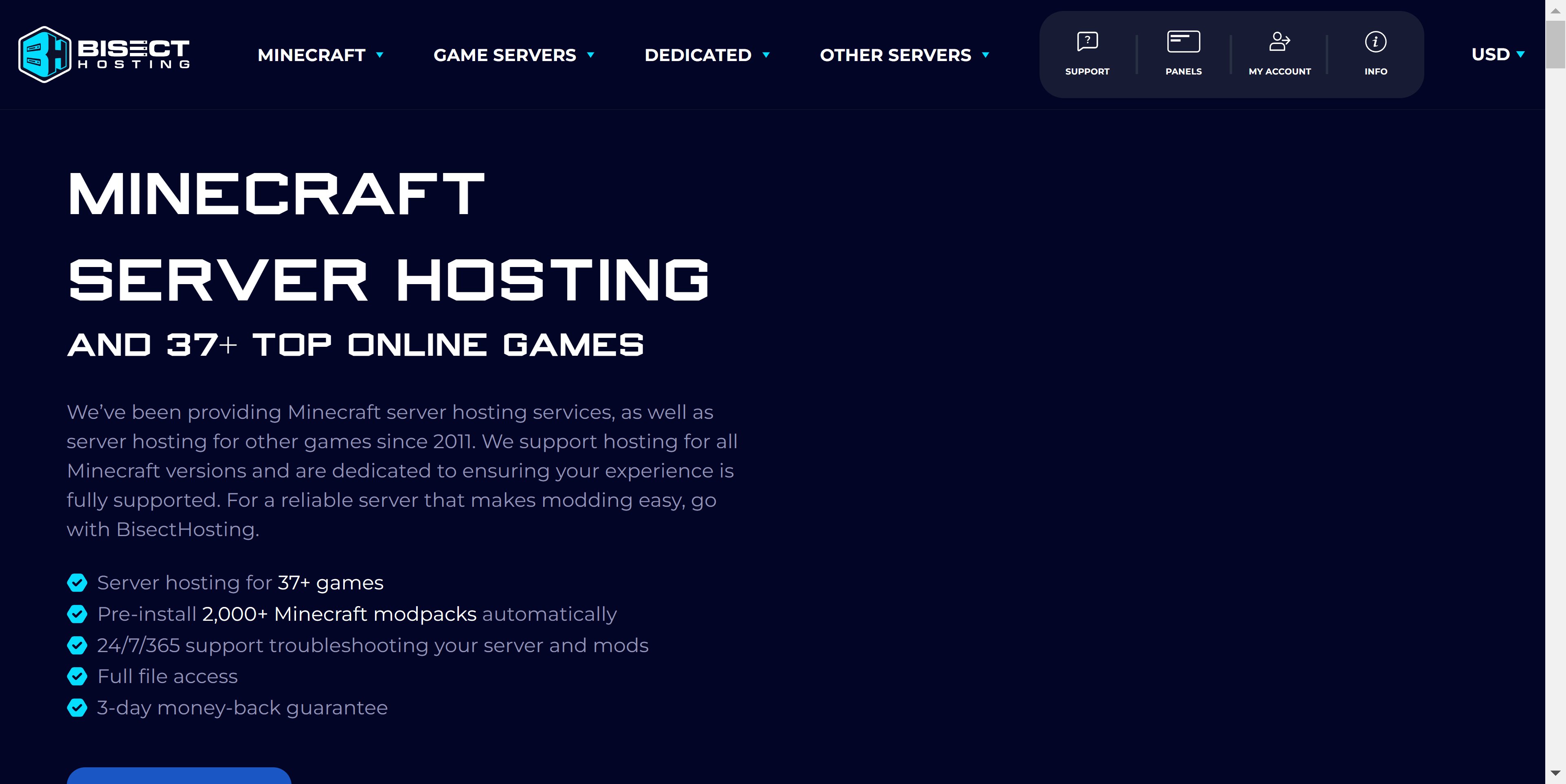 bisecthosting.com Webshot